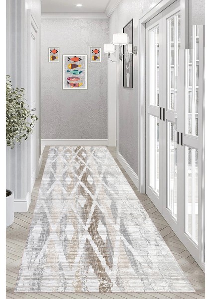 Dijital Baskı Yıkanabilir Kaymaz Taban Salon Halısı ve Yolluk LN140-FNL445