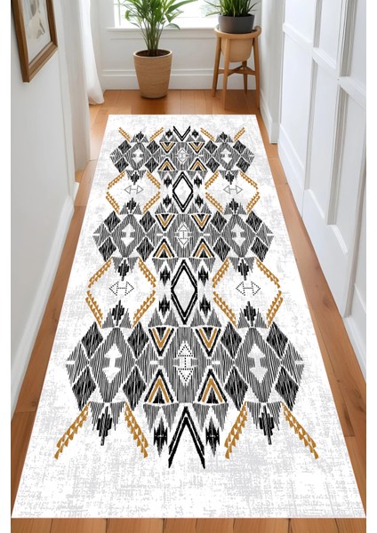 Dijital Baskı Yıkanabilir Kaymaz Taban Salon Halısı ve Yolluk RV130-FNL435