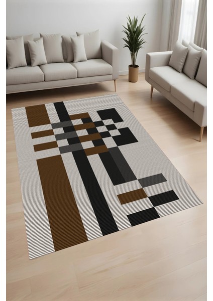 Dijital Baskı Yıkanabilir Kaymaz Taban Salon Halısı ve Yolluk LNA0953-FNL202