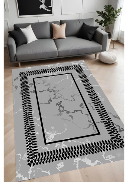 Dijital Baskı Yıkanabilir Kaymaz Taban Salon Halısı ve Yolluk LNA0845-FNL55