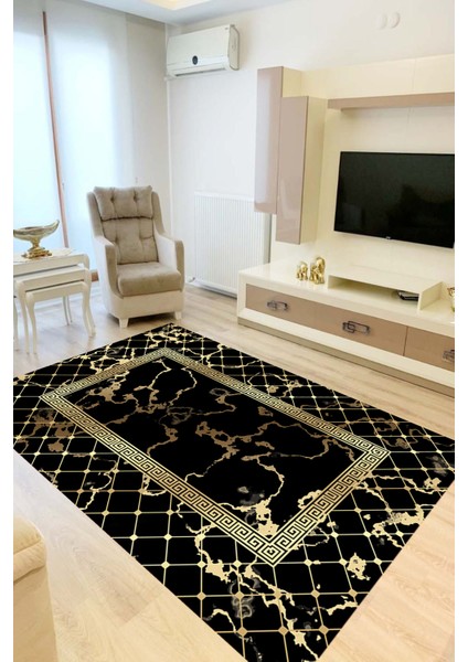 Dijital Baskı Yıkanabilir Kaymaz Taban Salon Halısı ve Yolluk LNA0864-FNL74