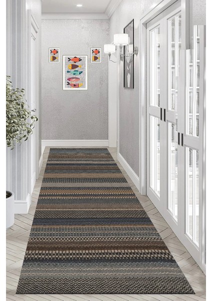 Dijital Baskı Yıkanabilir Kaymaz Taban Salon Halısı ve Yolluk LNA0960-FNL209