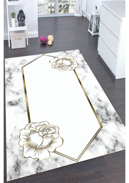 Dijital Baskı Yıkanabilir Kaymaz Taban Salon Halısı ve Yolluk LN142-FNL447