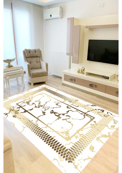 Dijital Baskı Yıkanabilir Kaymaz Taban Salon Halısı ve Yolluk LNA0848-FNL58