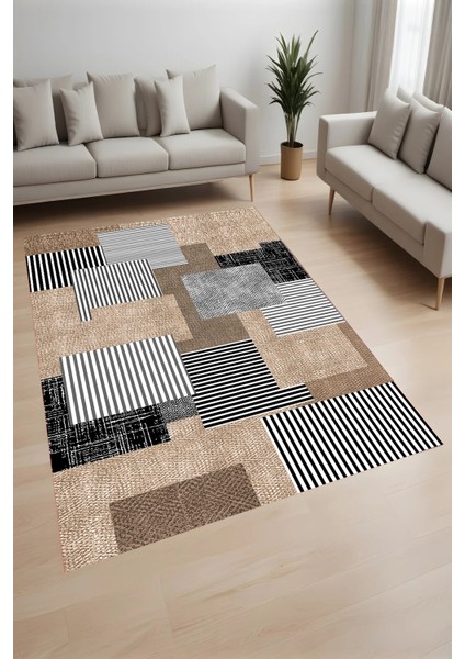 Dijital Baskı Yıkanabilir Kaymaz Taban Salon Halısı ve Yolluk LN135-FNL440