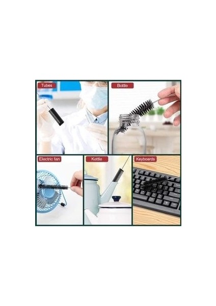 2 Adet Pratik Bükülebilir Temizlik Fırçası Klavye-Pipet Temizleme Fırça Ince Temizlik Fırçası Beyaz