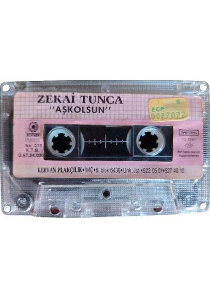 Zekai Tunca Aşkolsun 1987 Basım Kaset