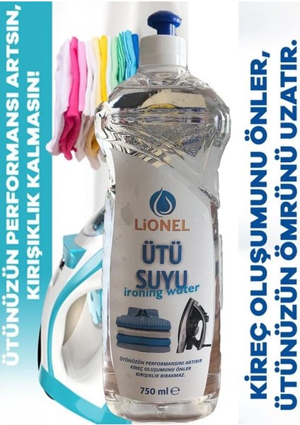 Ütü Suyu, Yumuşatıcı Özellikli, Ütü Performansını Arttırır, Kireç Oluşumunu Önler 750 ml