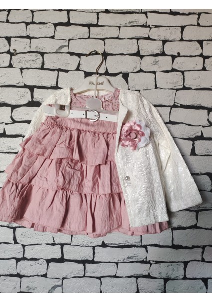 Fırfırlı Pembe Etek Sıfır Kol Bluz Ceket Takım fiyatları