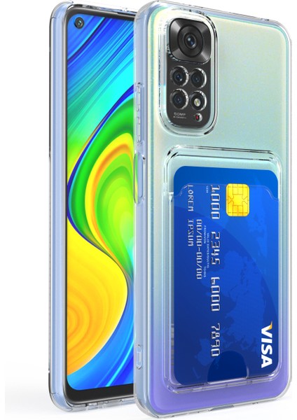 Xiaomi Redmi Note 11 Pro Kılıf Kamera Korumalı Kartlıklı Setra Şeffaf Silikon