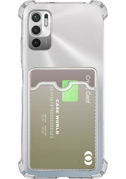 Xiaomi Redmi Note 10 5g Kılıf Kamera Korumalı Kartlıklı Setra Şeffaf Silikon