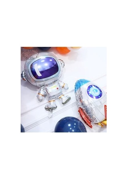 Astronot Balon Zinciri Full Set Çocuk Astronot Uzay Galaksi Roket Balon Zincir Seti fırsatları