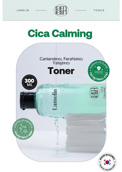 Centella Asiatica Içeren Günlük Yatıştırıcı Tonik Lamelin Cica Calming Toner 300 ml