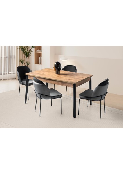 Safir Polo Salon Yemek Masa Sandalye Takımı 90X145