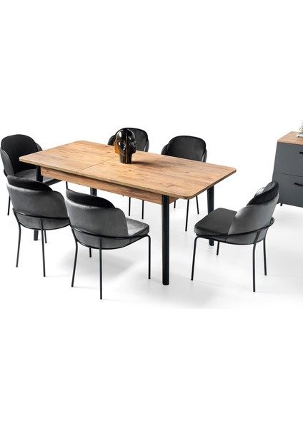 Safir Polo Salon Yemek Masa Sandalye Takımı 90X145