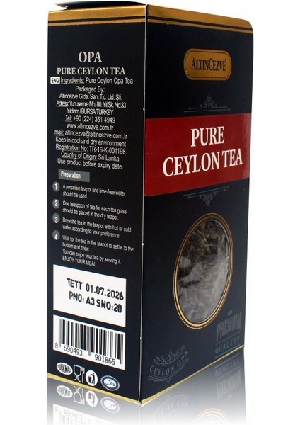 Siyah Seylan Yaprak Çay 120 gr