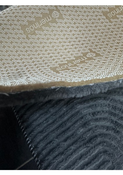 Leaf Kaymaz Taban Rölyef Antrasit Halı modelleri