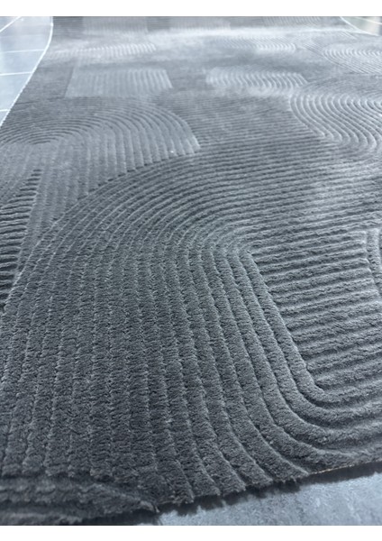 Leaf Kaymaz Taban Rölyef Antrasit Halı indirimleri