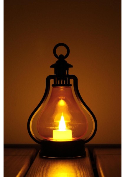 Led Mum Vintage Retro Gaz Lambası Tipi Pilli Dumansız Alevli Dekoratif Yapay Mum Işıldak El Lambası fiyatları