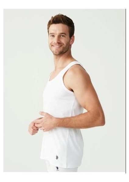 Pamuk 2'li Paket Likralı Askılı Erkek Atlet- 80188 -Usp Beyaz indirimleri