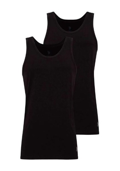 Pamuk 2'li Paket Likralı Askılı Erkek Atlet- 80188 -Usp Siyah fırsatları