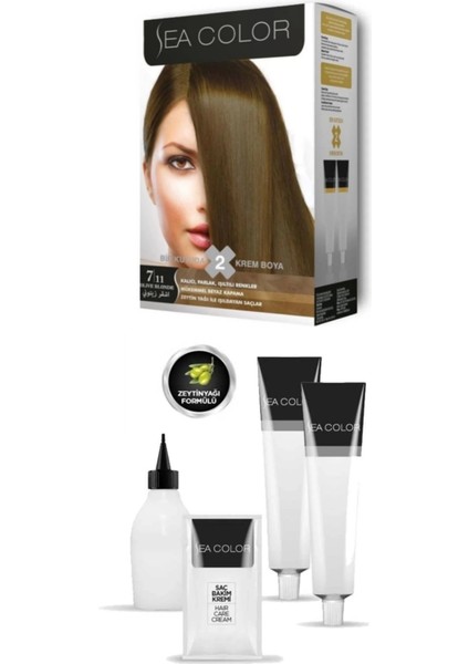 7/11 Saç Boyası Yoğun Küllü Kumral 100 ml x 2 Kutu