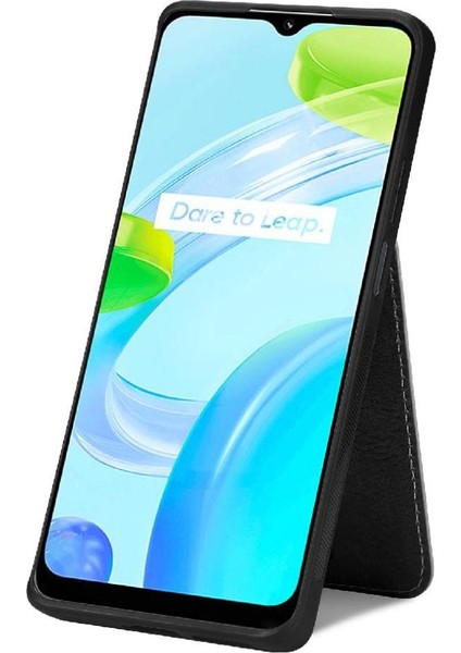 Realme C30 Fermuar Crad Yuvası Manyetik Araç Montaj Cüzdan Standı Için Kılıf (Yurt Dışından) fiyatları