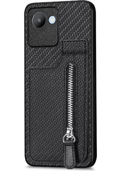 Realme C30 Fermuar Crad Yuvası Manyetik Araç Montaj Cüzdan Standı Için Kılıf (Yurt Dışından) modelleri