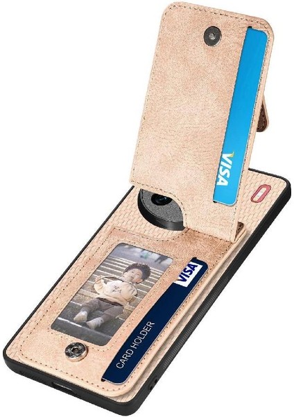 Vıvo X90 Crad Yuvası Cüzdan Manyetik Araç Montaj Fermuar Standı Için Kılıf (Yurt Dışından)
