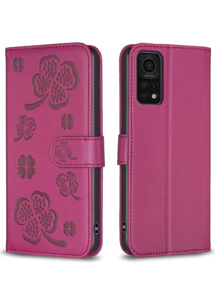Xiaomi Redmi Için Flip Case K30S Yonca Çiçek Cüzdan Kart Yuvaları Tutucu Pu (Yurt Dışından)