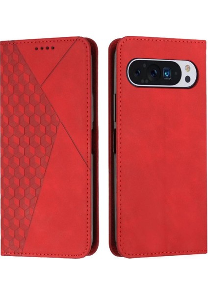 Google Piksel 9 Pro Xl Cüzdan Kickstand Kart Ekleme Pu Için Flip Case (Yurt Dışından)