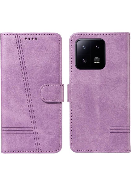 Xiaomi 13 Için Filp Durumda Ayrılabilir Siyah Bilezik Preslenmiş Pu Deri Telefon (Yurt Dışından) modelleri