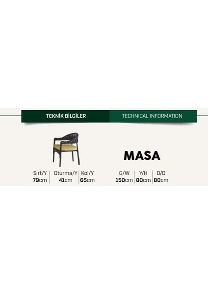 Santana Siyah 6'lı Koltuk ve Masa Takım