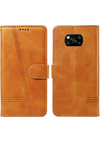 Xiaomi Poco X3 Nfc Için Kredi Kartı Yuvası ile Ayrılabilir Siyah Pu (Yurt Dışından)