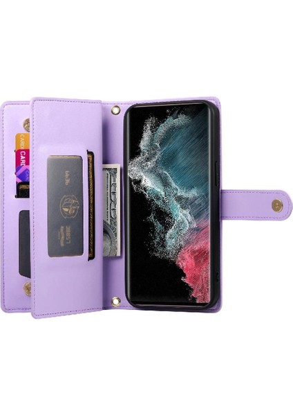 Samsung Galaxy S22 Ultra Crossbody Kayış Cüzdan Iş Için Flip Case (Yurt Dışından) fiyatları