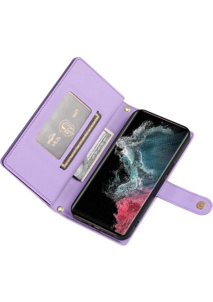 Samsung Galaxy S22 Ultra Crossbody Kayış Cüzdan Iş Için Flip Case (Yurt Dışından) indirimleri
