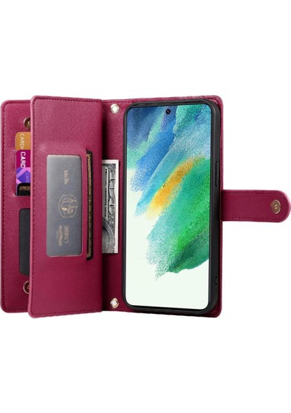 Samsung Galaxy S21 Fe Çok Fonksiyonlu Iş Standı Cüzdan Için Flip Case (Yurt Dışından) modelleri