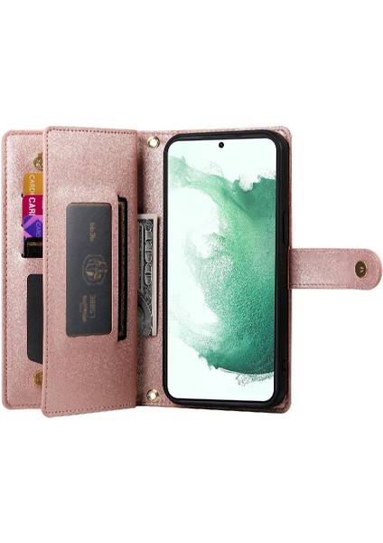 Samsung Galaxy S22 Artı Crossbody Kayış Çok Fonksiyonlu Flip Case (Yurt Dışından)