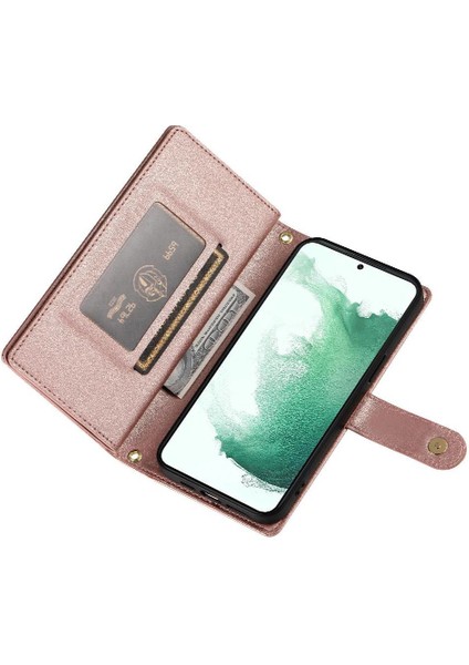 Samsung Galaxy S22 Artı Crossbody Kayış Çok Fonksiyonlu Flip Case (Yurt Dışından)