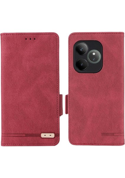 Toka Manyetik ile Realme Gt 6t Kickstand Kart Tutucu Için Flip Case (Yurt Dışından)