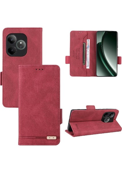Toka Manyetik ile Realme Gt 6t Kickstand Kart Tutucu Için Flip Case (Yurt Dışından)