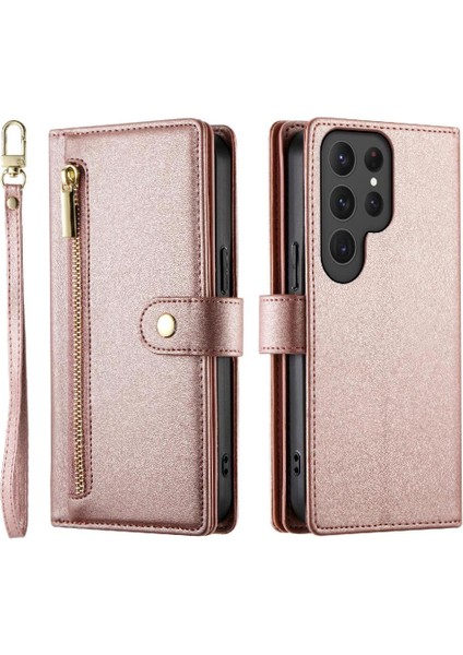 Samsung Galaxy S23 Ultra Crossbody Kayış Cüzdan Iş Için Flip Case (Yurt Dışından)