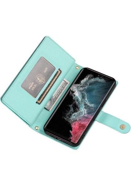 Samsung Galaxy S22 Ultra Crossbody Kayış Cüzdan Iş Için Flip Case (Yurt Dışından) modelleri