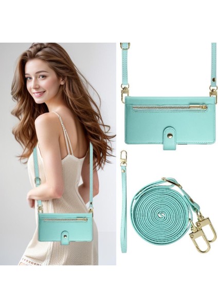 Samsung Galaxy S22 Ultra Crossbody Kayış Cüzdan Iş Için Flip Case (Yurt Dışından) fırsatları