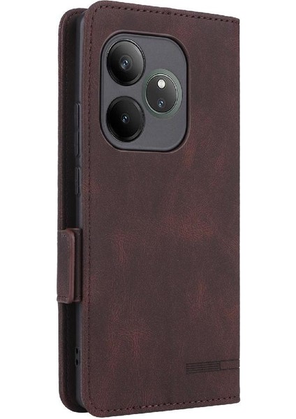 Toka Kickstand Kapak ile Realme Gt 6 Manyetik Cüzdan Için Flip Case (Yurt Dışından)