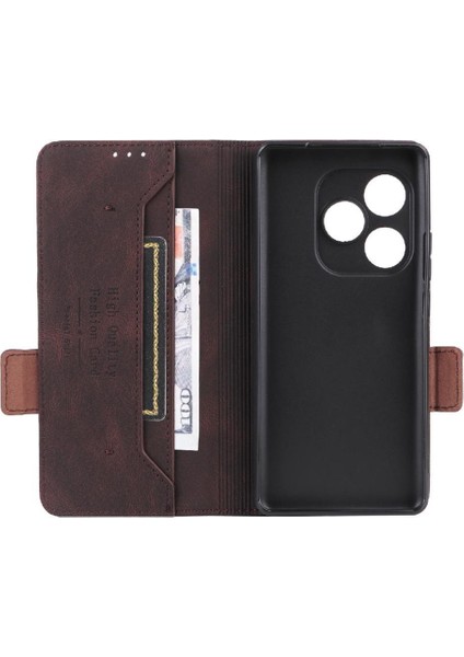 Toka Kickstand Kapak ile Realme Gt 6 Manyetik Cüzdan Için Flip Case (Yurt Dışından)