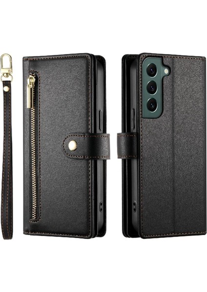 Samsung Galaxy S22 Iş Standı Crossbody Kayış Cüzdan Için Flip Case (Yurt Dışından)