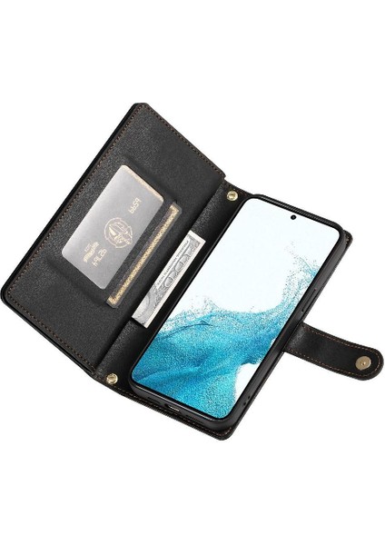 Samsung Galaxy S22 Iş Standı Crossbody Kayış Cüzdan Için Flip Case (Yurt Dışından)