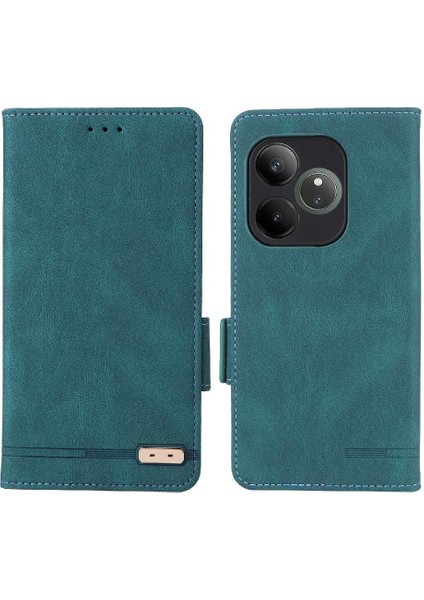 Toka Kickstand Kapak ile Realme Gt 6 Manyetik Cüzdan Için Flip Case (Yurt Dışından)