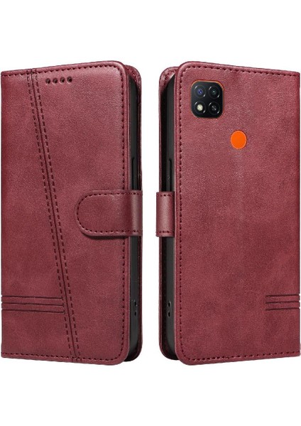Xiaomi Redmi 9c Cüzdan Telefon Kılıfı Için Filp Durumda Preslenmiş Pu Deri ile (Yurt Dışından)